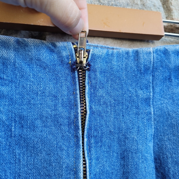 Vintage Denim Prairie Skirt Handmade - Picture 5 of 6